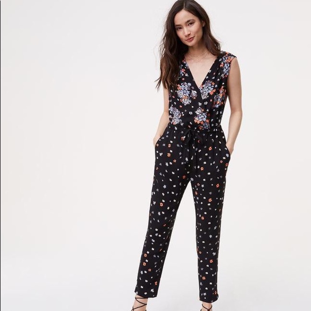 LOFT Petite Bouquet Toss Jumpsuit